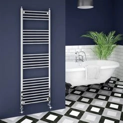 Trafalgar W500 x H1600mm Traditional Heated Ladder Towel Rail - Straight