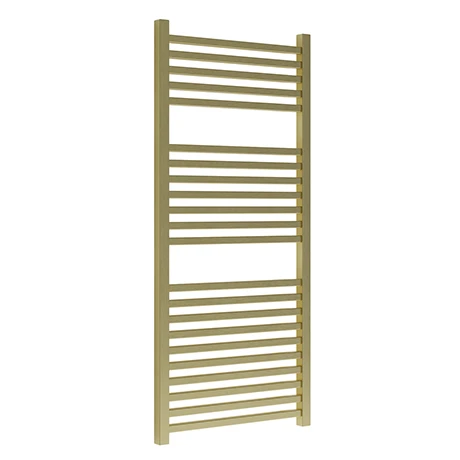 Venice Cubo Heated Towel Rail - Brushed Brass (1110 x 500mm) 3 Venice Cubo Heated Towel Rail - Brushed Brass (1110 x 500mm)