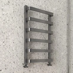 Venice Brushed Black Nickel Designer Heated Towel Rail (500 x 800mm)