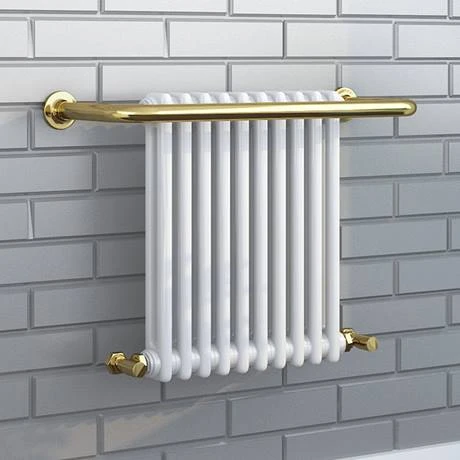 Bromley Vintage Gold Traditional Wall Hung Towel Rail Radiator (742 x 492mm) 4 Bromley Vintage Gold Traditional Wall Hung Towel Rail Radiator (742 x 492mm) - Image 2