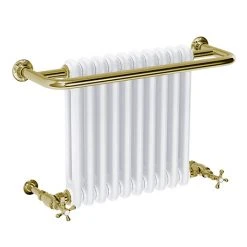Bromley Vintage Gold Traditional Wall Hung Towel Rail Radiator (742 x 492mm)