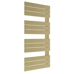 Venice Pannello Offset Heated Towel Rail - Brushed Brass (1130 x 500mm)