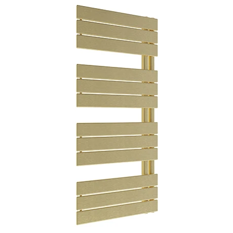 Venice Pannello Offset Heated Towel Rail - Brushed Brass (1130 x 500mm) 3 Venice Pannello Offset Heated Towel Rail - Brushed Brass (1130 x 500mm)