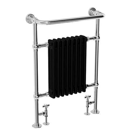 Aston Traditional Heated Towel Rail (Black & Chrome) 4 Aston Traditional Heated Towel Rail (Black & Chrome) - Image 2