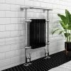 Aston Traditional Heated Towel Rail (Black & Chrome) -Cheap Bathroom Heating Store X502B p