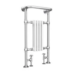 Traditional Mayfair Heated Towel Rail with Pair of Angled Crosshead Radiator Valves -Cheap Bathroom Heating Store X504 KES nw d1 460